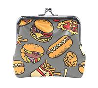 MONTOJ Cool Food Party Hamburger Pizza Hot Dog - Portamonete da donna, multicolore e onde del mare (Ocean Tides), taglia unica, Multicolore/Onde del Mare, taglia unica