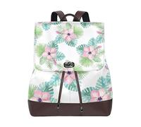 MONTOJ Diverse Foglie Piccoli Fiori Rosa Borsa da Viaggio Campus Zaino