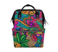 MONTOJ Hippie Drawing Likes As Stoner Art Canvas Zaino da viaggio Campus