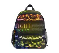 MONTOJ Night In City Bookbag Borsa da viaggio Packable School Daypack