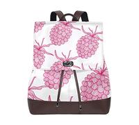 MONTOJ Pink Hollow Out Fruit Painting in pelle Borsa da viaggio Campus Zaino