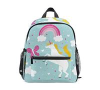 MONTOJ Rainbow Unicorn Bookbag Borsa da viaggio pieghevole scuola Daypack