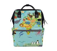 MONTOJ Seven Continents Four Oceans Animals Borsa da viaggio Campus Zaino