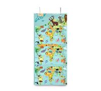 MONTOJ Seven Continents Four Oceans Animals Door Organizer per la stanza da bagno