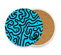 Montoj, sottobicchieri a forma di strana curva per bevande, regalo unico per amici, sottobicchieri assorbenti per bevande, Di legno, 1, 2 pieces set