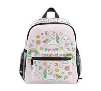 MONTOJ Unicorn Magical Word Bookbag Borsa da viaggio pieghevole scuola Daypack