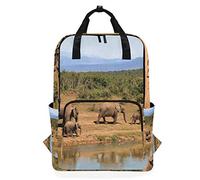 MONTOJ Zaino da viaggio Elephant Walk By The River Zaino scuola