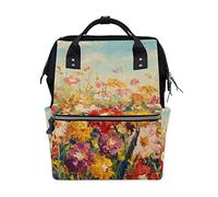 MONTOJ - Zaino da viaggio per campus di viaggio con motivo a fiori