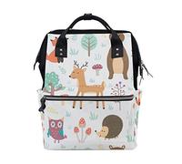 Montoj, zaino in tela con motivo animali della foresta