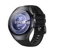 Huawei WATCH 5 (46 mm), cassa in acciaio inox 316L e cinturino nero. Compatibile con iOS e Android e chiamate E-sim