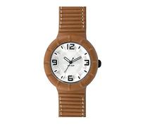 Orologio Uomo HIP HOP LEATHER HWU0205 Large 42mm Pelle Marrone Bianco