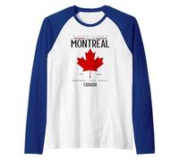 Montréal Canada Viaggio Souvenir Viaggio Maglia con Maniche Raglan