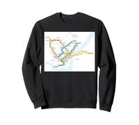 Montreal Transit Lines Viaggi Art Canada Felpa