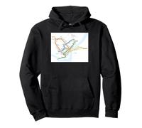 Montreal Transit Lines Viaggi Art Canada Felpa con Cappuccio