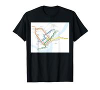 Montreal Transit Lines Viaggi Art Canada Maglietta