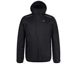 MONTURA NEVIS 2.0 JACKET CALDA GIACCA UOMO IMPERMEABILE E TRASPIRANTE IN PRIMALOFT CON CAPPUCCIO (S) - NERO
