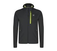 MONTURA PEAK JACKET UOMO GIACCA SOFTSHELL TRASPIRANTE E ANTIVENTO PER TREKKING TRAIL RUNNING E SCIALPINISMO (IT, Testo, L, Regular, Regular, NERO/VERDE LIME)
