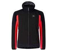 MONTURA Premium Wind Hoody Jacket GIACCA SOFTSHEEL NERO/POWER RED INVERNO 2022/23 (L)
