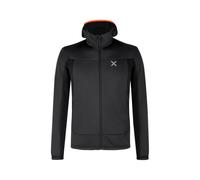 MONTURA Pulse Hooded Uomo, Felpa Full Zip per Outdoor e Tempo Libero (IT, Testo, L, Regular, Regular, Antracite/Orange)