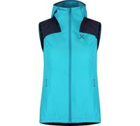 MONTURA RISE HOODED VEST WOMAN (IT, Testo, L, Regular, Regular, TURQUOISE/GRAPHITE BLUE)