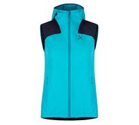 MONTURA RISE HOODED VEST WOMAN (IT, Testo, M, Regular, Regular, TURQUOISE/GRAPHITE BLUE)