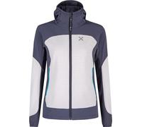 MONTURA Seed Hooded Jacket Woman, Giacca da Donna, antivento e idrorepellente, per trekking e arrampicata (IT, Testo, XL, Regular, Regular, Quiet Grey/Graphite Blue)
