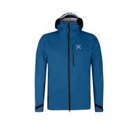 MONTURA Vertigo - Giacca impermeabile da uomo con cappuccio, impermeabile, traspirante e sostenibile, ideale per alpinismo, arrampicata e spedizioni, b.blu, 3XL
