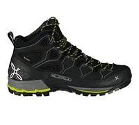 MONTURA YARU Cross Mid GTX Uomo Scarponcino Impermeabile per Vie Ferrate/Escursioni (Nero/Verde Lime) (Numeric_47)