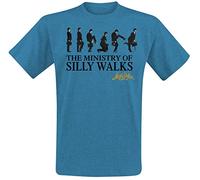Monty Python Ministry of Silly Walks Uomo T-Shirt Multicolore 90% Cotone, 10% Poliestere Regular