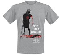 Monty Python Tis But A Scratch Unisex T-Shirt Grigio 90% Cotone, 10% Poliestere Regular