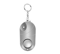 Monty Soul Allarme Personale Portachiavi - Sirena di Emergenza 130dB con Torcia LED, Dispositivo di Sicurezza per Donna, Bambini e Anziani - Allarme Tascabile Facile da Usare - Argento