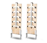 Monucep Set di 2 tavole per salmone fiamma, con supporto in acciaio inox, per grigliare, braciere, affumicatore, barbecue all'aperto, gastronomia