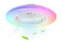 Monucep Ventilatore da soffitto con illuminazione, luce LED Smart RGB, φ50 cm, l
