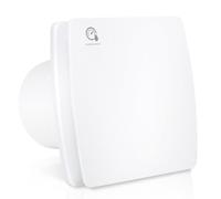 Monucep Ventola da bagno da 150 mm con sensore di umidità e funzione di ricircolo - Ventilatore di scarico automatico per bagno, cucina e stanze senza finestra, 240 m³/h, contro muffa e umidità