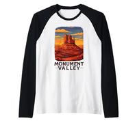 Monument Valley Colorado Utah Arizona Plateau Navajo Nativo Maglia con Maniche Raglan