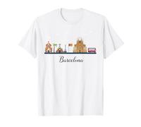 Monumenti di Barcellona Sagrada Batllo Art Souvenir Maglietta