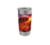 Monumento di Ayers Rock Uluru Australia Bicchiere termico in acciaio inox doppia parete