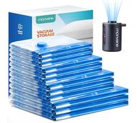 MONVANE Sacchetti Sottovuoto Vestiti (Blu, 12pcs-1)