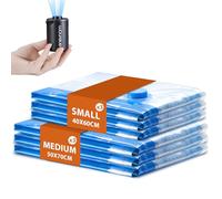 MONVANE Space Saver Bag, Sacchetto di Stoccaggio Sottovuoto Set con 6PCS-3 * M 3 * S e Pompa Elettrica Senza Fili, Adatto per Sacchetti Sottovuoto per La Casa e Il Viaggio