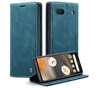 Monweicz Cover Compatibile con Google Pixel 6A, Custodia Portafoglio con Slot per Scheda, Protezione Completa Premium in Pelle PU, Flip Libro Magnetica Google Pixel 6A, Blu-verde