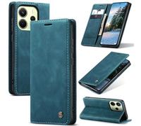Monweicz Cover Compatibile con Redmi Note 14 4G, Custodia Portafoglio con Slot per Scheda, Protezione Completa Premium in Pelle PU, Flip Libro Magnetica Redmi Note 14 4G, Blu-verde