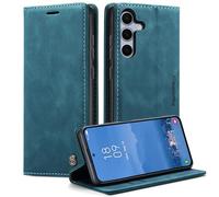 Monweicz Cover Compatibile con Samsung Galaxy S25 Plus, Custodia Portafoglio con Slot per Scheda, Protezione Completa Premium in Pelle PU, Flip Libro Magnetica Samsung Galaxy S25 Plus, Blu-verde