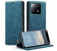 Monweicz Cover Compatibile con Xiaomi Redmi Note 13 Pro 5G, Custodia Portafoglio con Slot per Scheda, Protezione Completa Premium in Pelle PU, Flip Libro Magnetica Redmi Note 13 Pro 5G, Blu-verde
