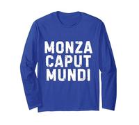Monza Caput Mundi Città Simpatica Uomo Donna Bambino Brianza Maglia a Manica, Unisex per Adulti, Blu Reale, M