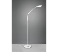 MONZA PIANTANA LED 12W 1400lm, 2300+3000+4000K CON 2 SNODI FLESSIBILI BIANCO E CROMO CON REGOLAZIONE INTENSITA' E TEMPERATURA DI COLORE H.145CM