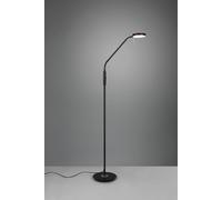 MONZA PIANTANA LED 12W 1400lm, 2300+3000+4000K CON 2 SNODI FLESSIBILI NERO E CROMO DIMMERABILE H.145CM