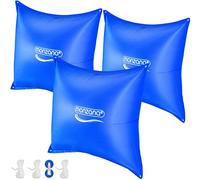 Monzana 3X Cuscino Gonfiabile per Piscina Invernale XL PVC -20°C Doppia Cucitua 4 Occhielli Corda, Blu