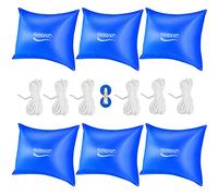 MONZANA® 6x Cuscino Gonfiabile per Piscina Invernale 120 cm XL PVC -20°C Doppia Cucitura 4 Occhielli Valvola Sicurezza Copertura Pool Winter