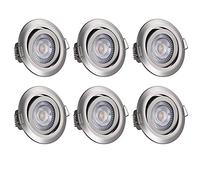Monzana 6x Faretti a LED da Incasso 68mm Luci Dimmerabili & Orientabili 3000K 230V IP20