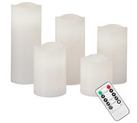 Monzana Candele a LED 5pz Telecomando Timer Senza Fiamma Candela Decorativa a Batteria Luce Calda
